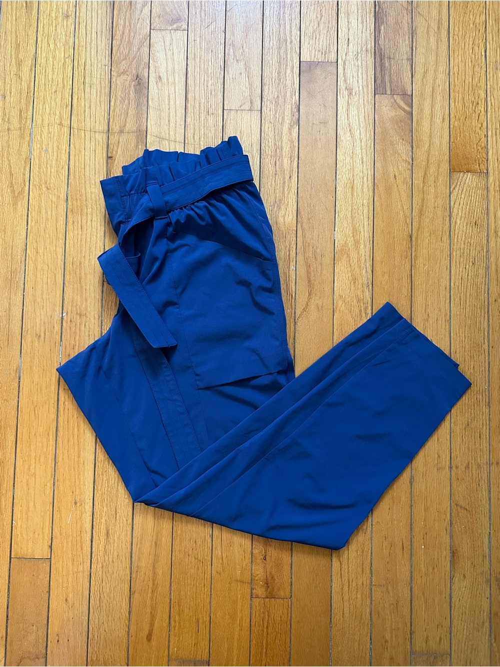 Athleta Women's Royal Blue Ankle Crop Paperbag Waist Pants